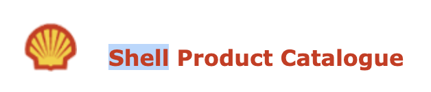 Shell product catalog image